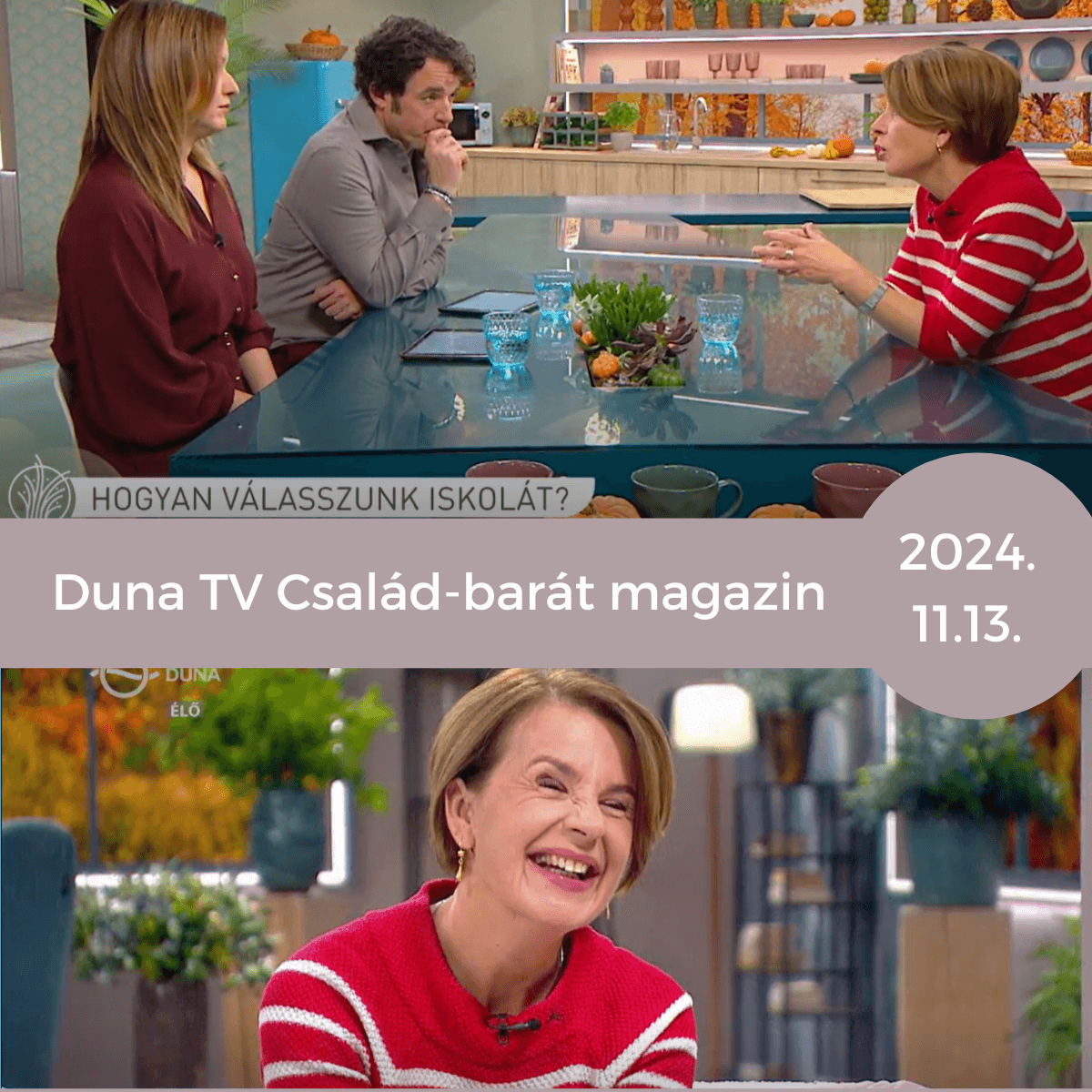 Péter Kata tanulástréner a Duna Tv Család-barát magazinban 2024. november